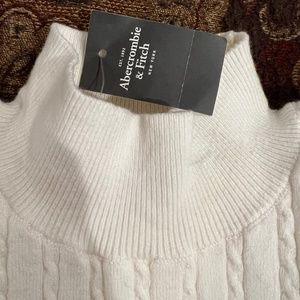 Abercrombie and Fitch White Mock Neck Sweater Dress
